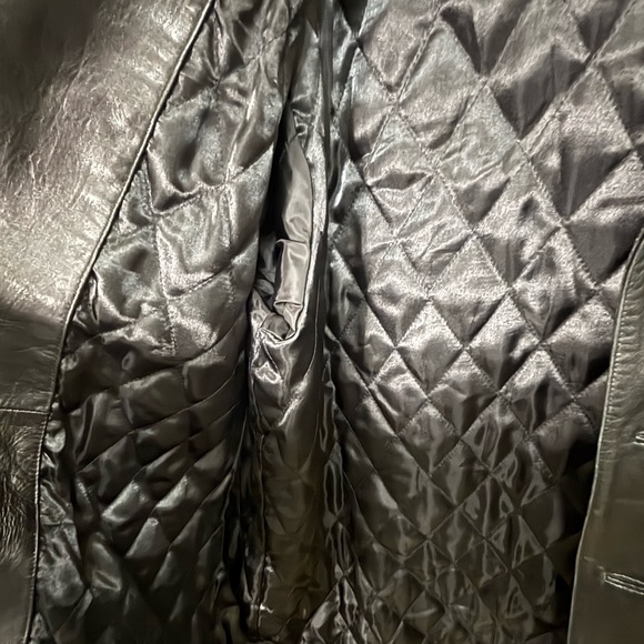 Wilsons Leather Vintage Button Up Black Leather Jacket Men’s Size Medium - Picture 4 of 14